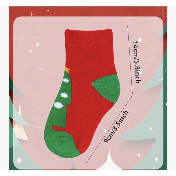 5~Pairs Christmas Socks Children Socks Christmas Gift Unisex Kid Socks Size 3-5Y - Picture 10 of 10